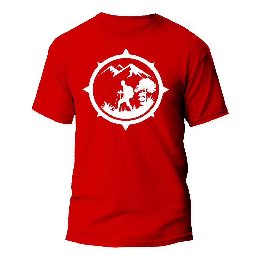 Hiking Mountain Compass Graphic Tee