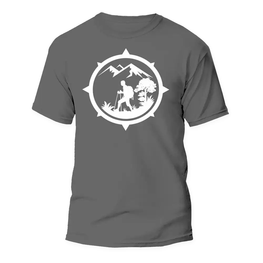 Hiking Mountain Compass Graphic Tee