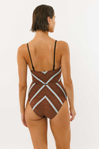 Arava Stripes Brown Teal