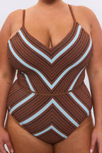 Arava Stripes Brown Teal