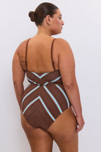 Arava Stripes Brown Teal